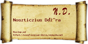 Noszticzius Dóra névjegykártya