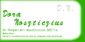 dora noszticzius business card